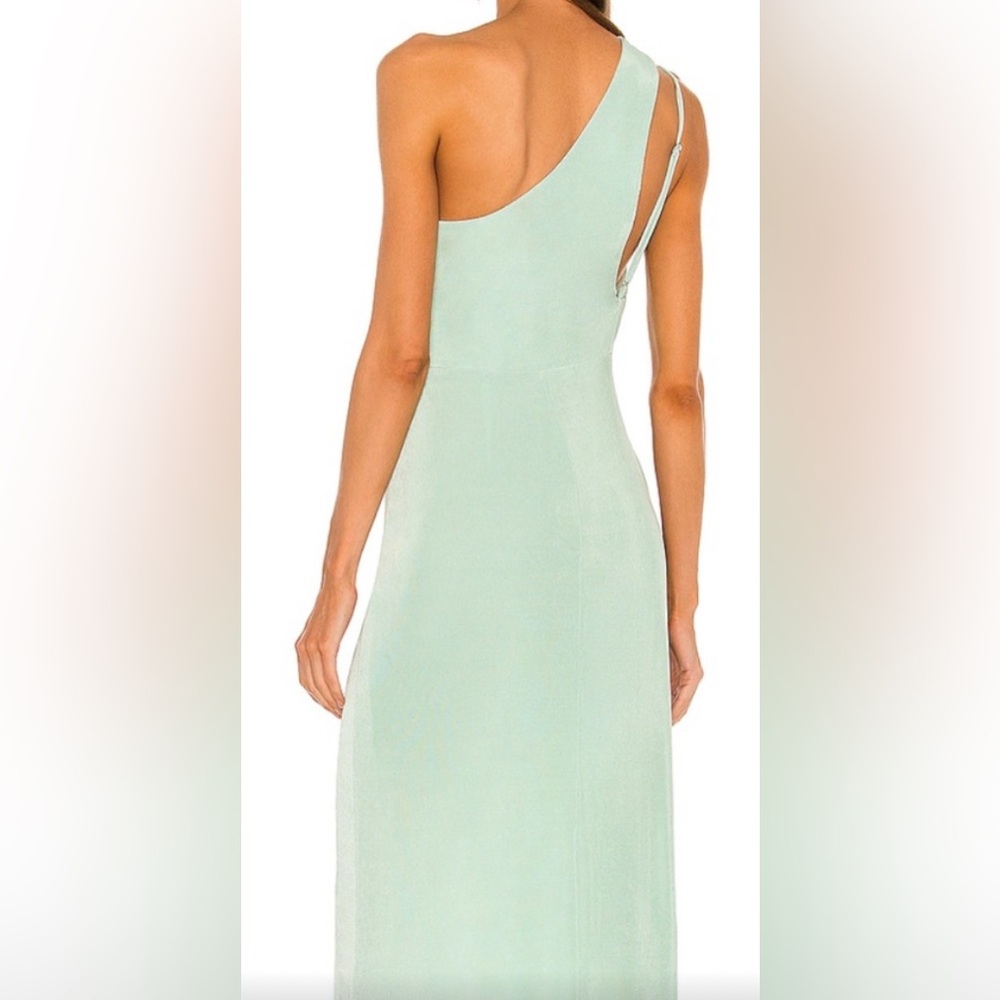 Katie May Los Angeles A Cut Above Gown - NWT - Size L Mint Green One-Shoulder - Picture 2 of 13
